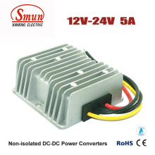 Fuente de alimentación del coche del convertidor de 12V-24VDC 5A 120W DC-DC con prenda impermeable